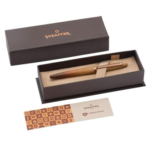 SHEAFFER VFM COFFEE W SHINY PVD TRIM ROLLERBALL PEN