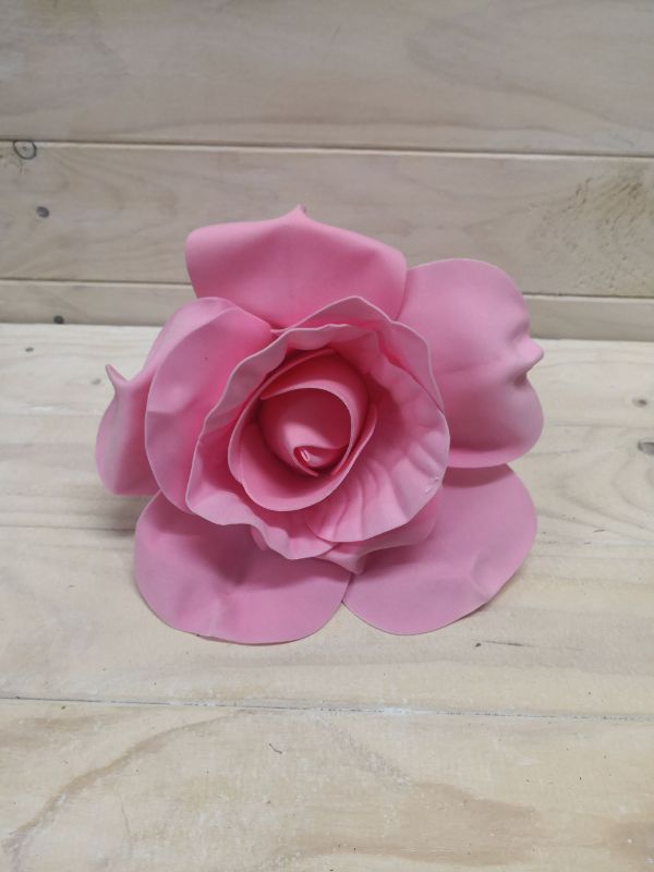 Artificial Flower Head - Large 20cm (Pink)