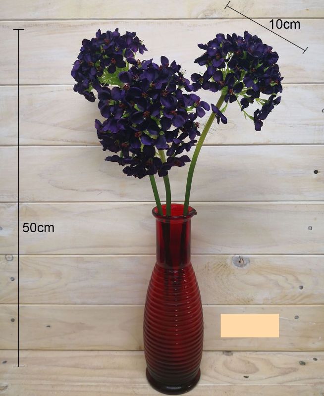 Artificial Hydrangea Stem (Royal Purple)