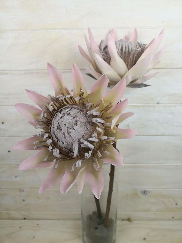 Artificial King Protea - Dry Look Large (Pink)