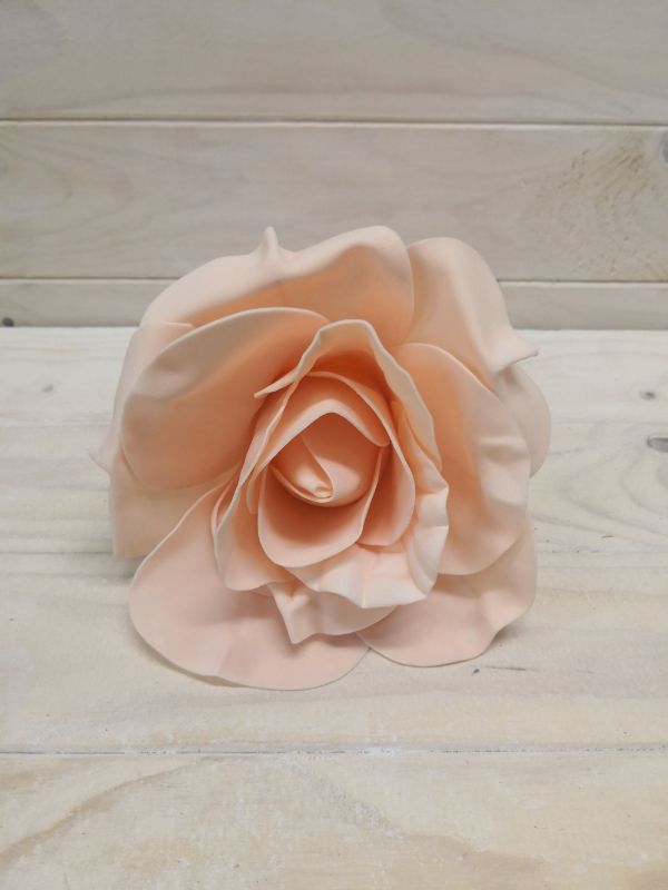 Artificial Flower Head - Large 20cm (Peach)