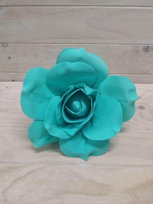Artificial Flower Head - Large 20cm (Teal)