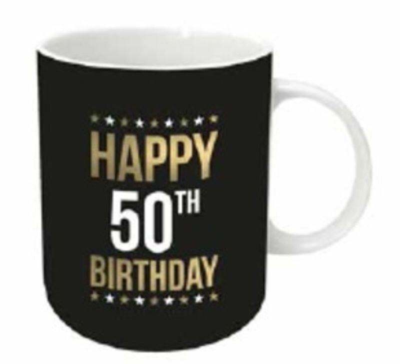Mug - Gold Foil 50th Birthday (12oz)