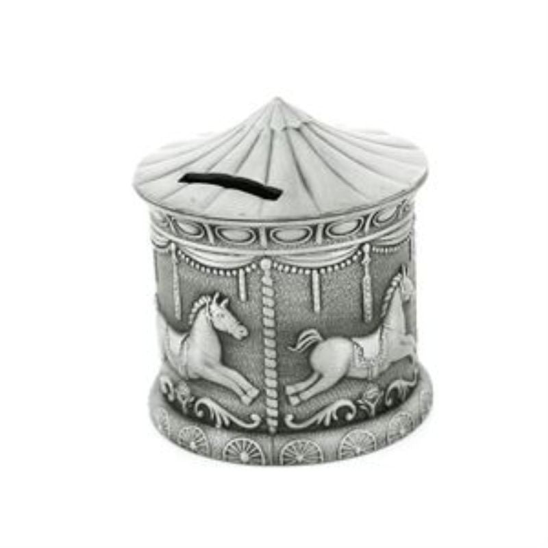 Money Bank - Pewter Plate Carousel (10cm)
