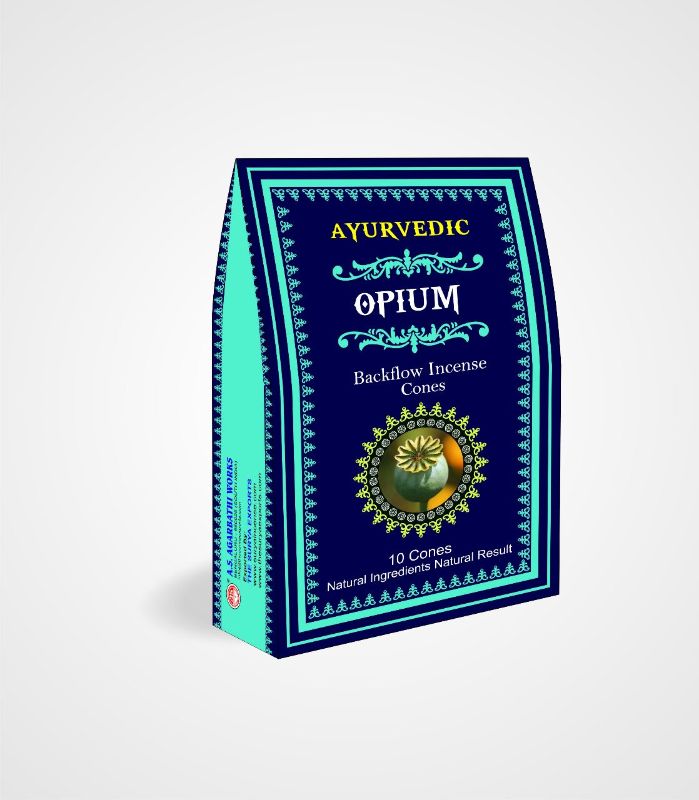 Ayurvedic BACKFLOW CONES - OPIUM (Box of 12 Packets)