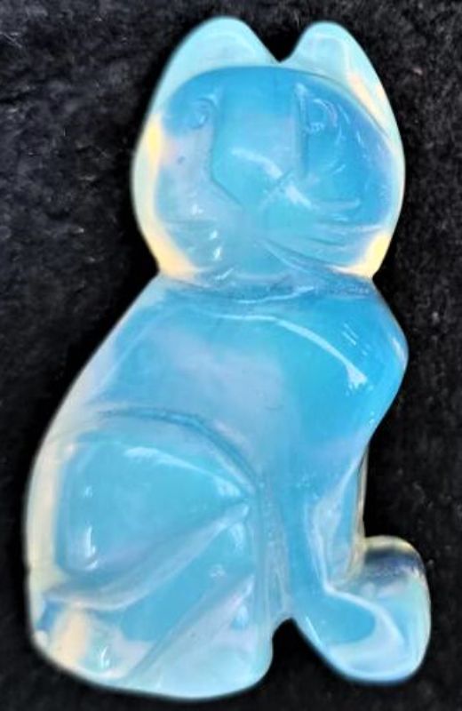 Gemstone Figurine - Opalite Cat