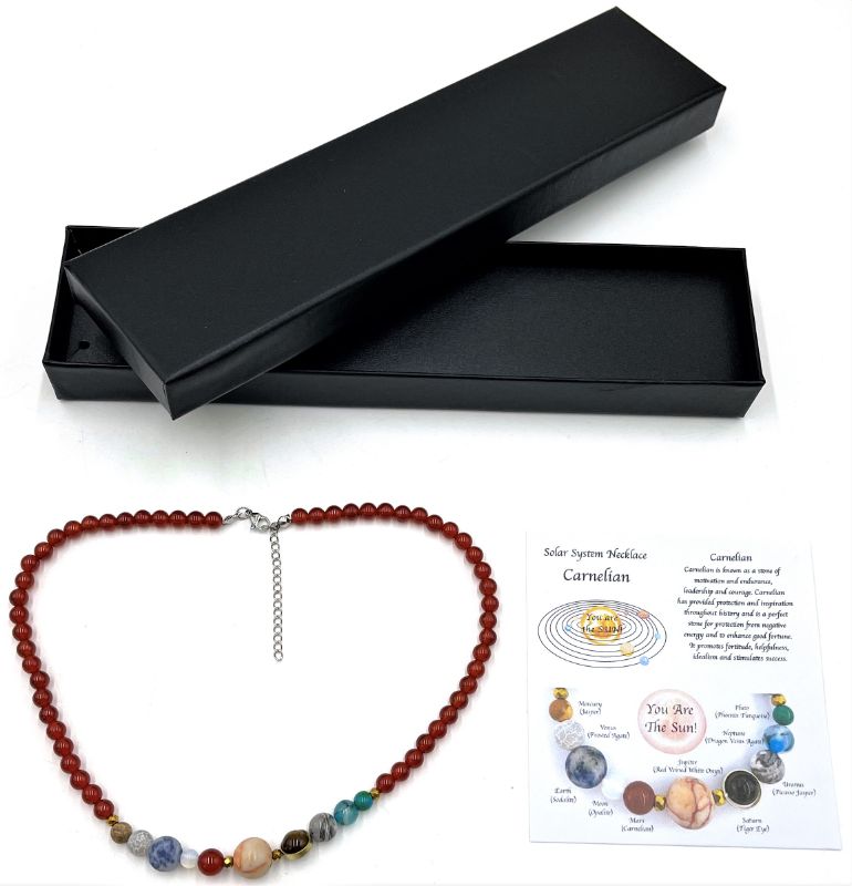 Solar System Necklace -Carnelian