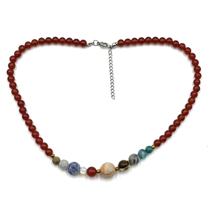 Solar System Necklace -Carnelian