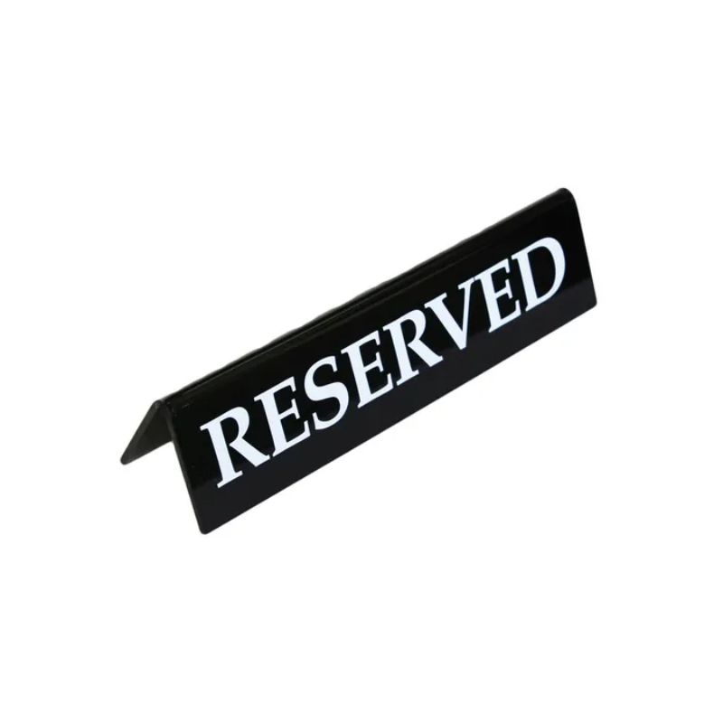 Reserved Sign Black Large
