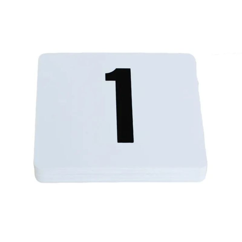 Table Number Set 1-50 White