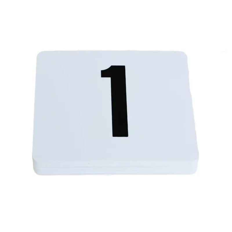 Table Number Set 1-100 White