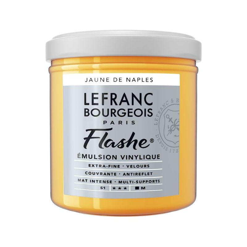 LEFRANC & BOURGEOIS FLASHE ACRYLIC PAINT 125ML - NAPLES YELLOW 191 S1