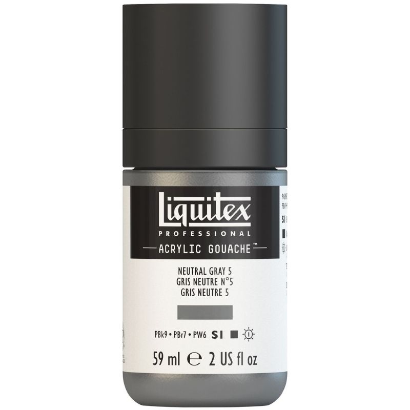 LIQUITEX PROFESSIONAL ACRYLIC GOUACHE 59ML - NEUTRAL GREY 5 599 S1