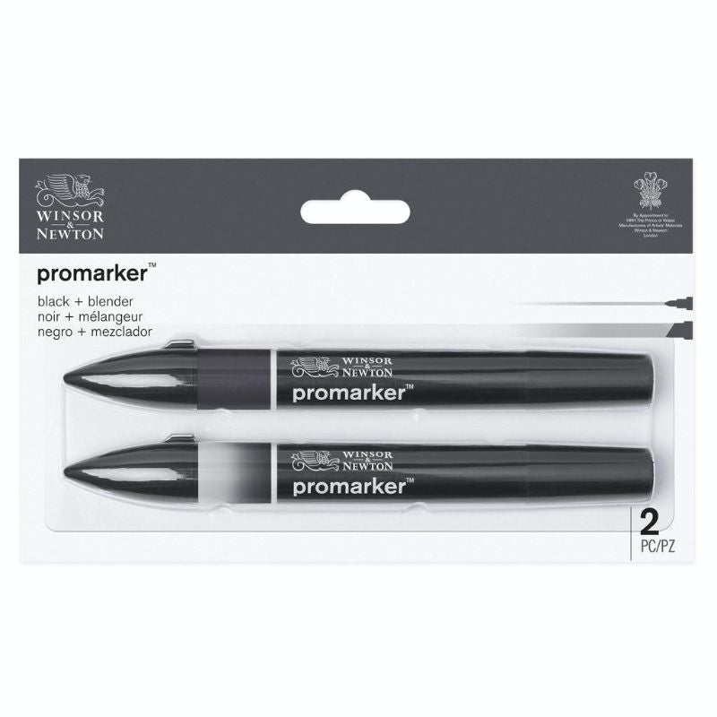 WINSOR & NEWTON PROMARKER BLACK + BLENDER -