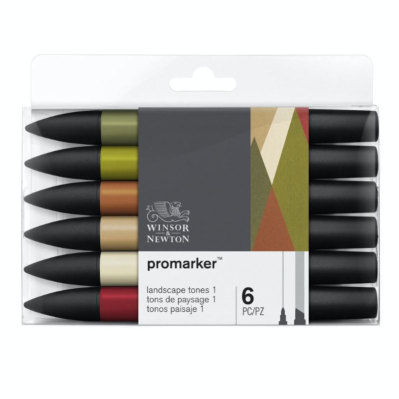 WINSOR & NEWTON PROMARKER LANDSCAPE TONES SET OF 6 - 6 LANDSCAPE 1