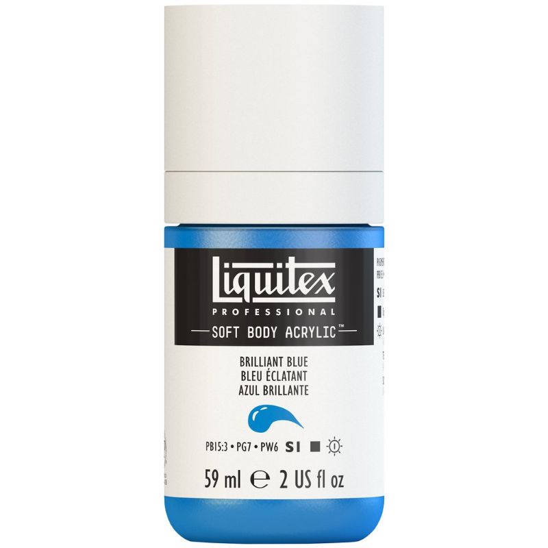 LIQUITEX PROFESSIONAL SOFT BODY ACRYLIC PAINT 59ML - BRILLIANT BLUE 570 S1