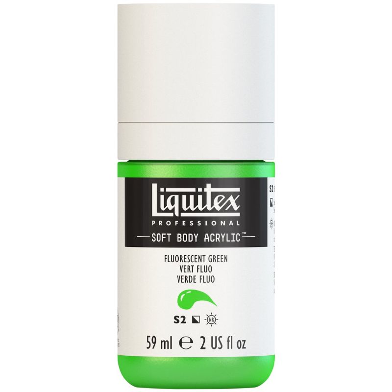 LIQUITEX PROFESSIONAL SOFT BODY ACRYLIC PAINT 59ML - FLUO GREEN 985 S2
