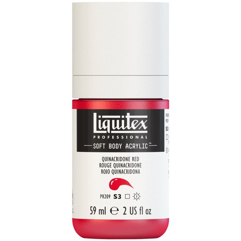 LIQUITEX PROFESSIONAL SOFT BODY ACRYLIC PAINT 59ML - QUIN RED 112 S3