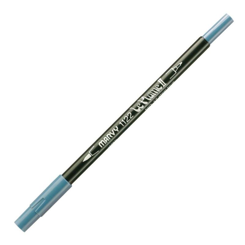 MARVY LE PLUME II DUALTIP MARKER - STEEL BLUE 17