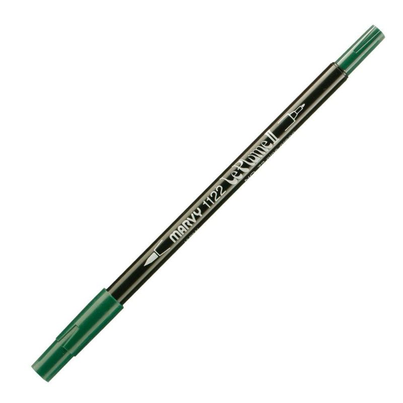 MARVY LE PLUME II DUALTIP MARKER - PINE GREEN 72
