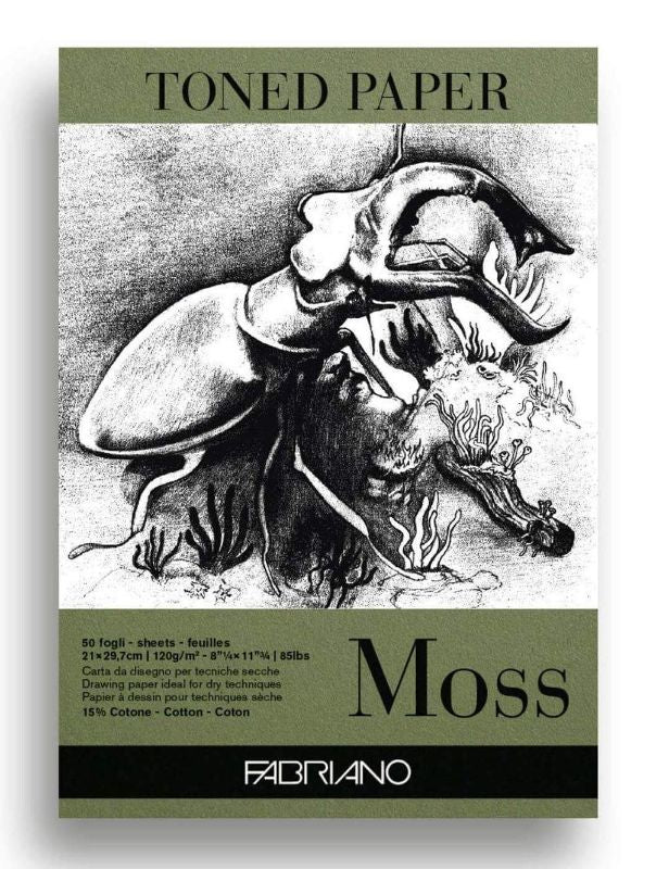 FABRIANO TONED PAPER PAD 120GSM MOSS -