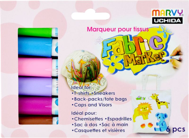 MARVY FABRIC MARKER CONIC 560-6B SET OF 6 -