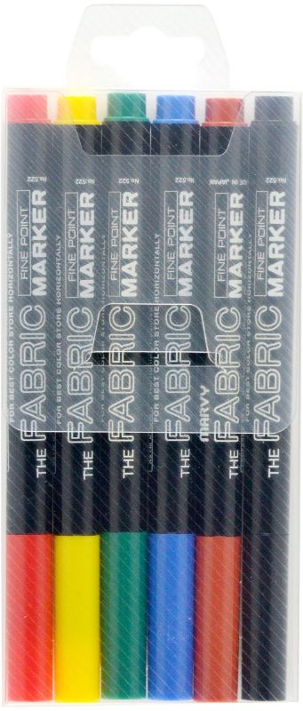 MARVY FABRIC MARKER SET OF 6 - 522-6A PRIMARY