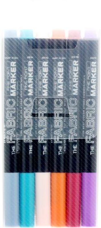 MARVY FABRIC MARKER SET OF 6 - 522-6B PASTEL