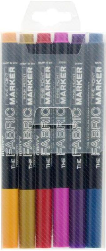 MARVY FABRIC MARKER SET OF 6 - 522-6D VICTORIAN