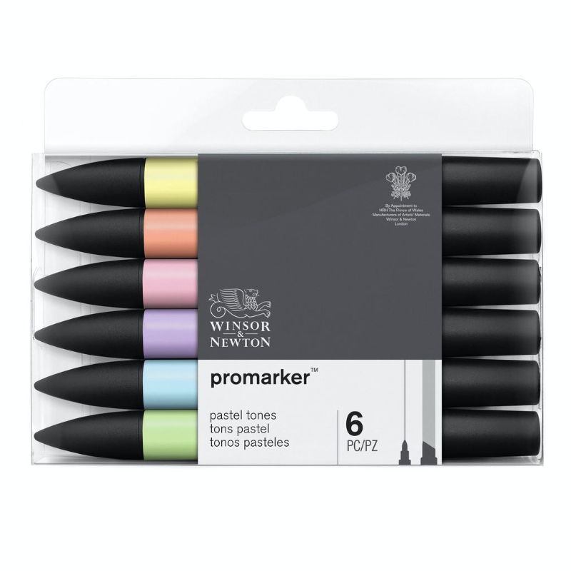 WINSOR & NEWTON PROMARKER SET OF 6 - PASTEL TONES