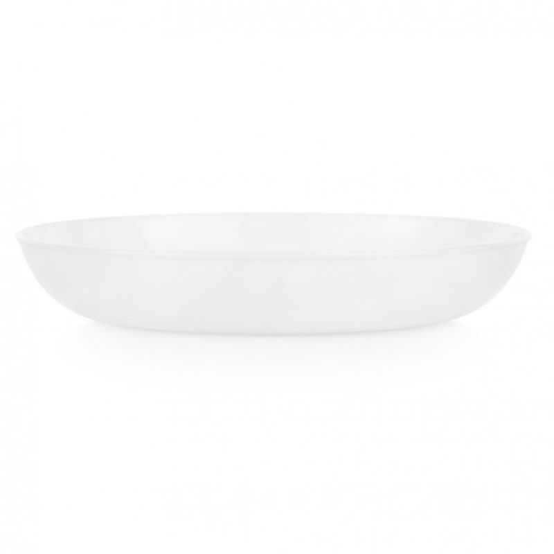 Set of 4 Corelle Winter Frost low meal bowls, 887ml each, durable and stylish for various meals, easy to clean.