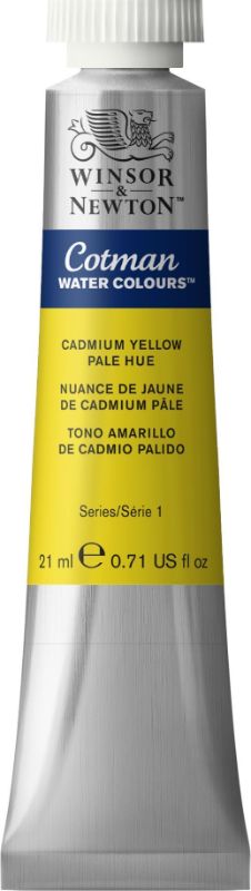 WINSOR & NEWTON COTMAN WATERCOLOUR PAINT 21ML - CAD YELLOW PALE HUE 119