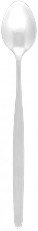 Set of 12 premium stainless steel soda spoons with satin finish, perfect for drinks and desserts.