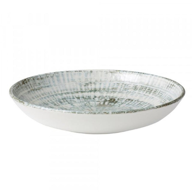 Set of 6 Bonna Odette flared bowls, 230 mm, featuring a rustic pattern and durable, scratch-resistant porcelain design.