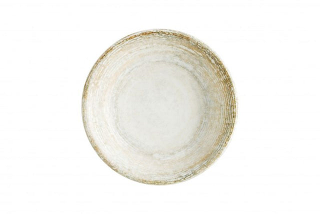 Set of 24 Bonna Patera Round Dishes, 90 mm, featuring an earthy tone, stackable, durable, and versatile for modern dining.
