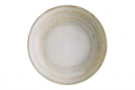 Set of 6 Bonna Patera flared bowls, 230 mm, premium porcelain with elegant earthy design, microwave and dishwasher safe.