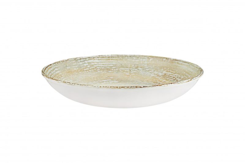 Set of 6 Bonna Patera flared bowls, 230 mm, premium porcelain with earthy pattern, durable and microwave safe.