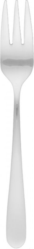 Set of 12 Luxor cake forks with brushed stainless steel finish, ideal for elegant dessert serving and easy maintenance.