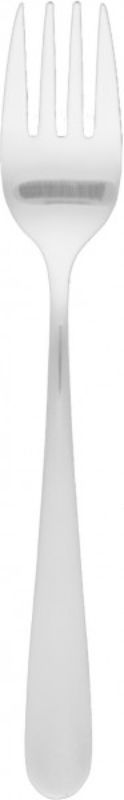 Elegant 12-pack Luxor fruit forks in brushed stainless steel, perfect for fruit salads and desserts, dishwasher safe.
