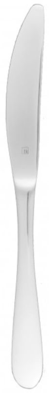 Set of 12 elegant Tablekraft Luxor dessert knives featuring a modern design and durable stainless steel construction.