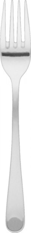Set of 12 elegant stainless steel York table forks with a mirror-polished finish, perfect for any dining occasion.