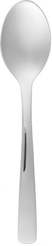 Set of 12 elegant Amalfi teaspoons with sleek curves and mirror finish, perfect for stylish dining and easy cleanup.