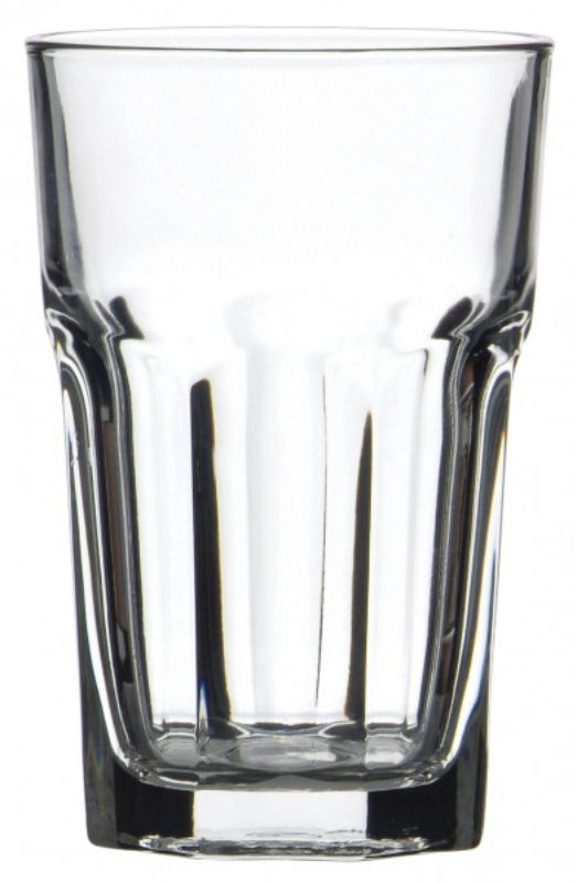 Stylish 295ml Pasabahce Casablanca beverage glasses set of 12, perfect for cocktails, juices, and elegant entertaining.