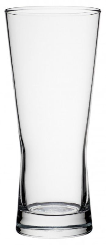 Set of 6 Ocean Metro Beer Nucleated glasses, designed for enhancing flavor and carbonation in lighter beers like pilsners.