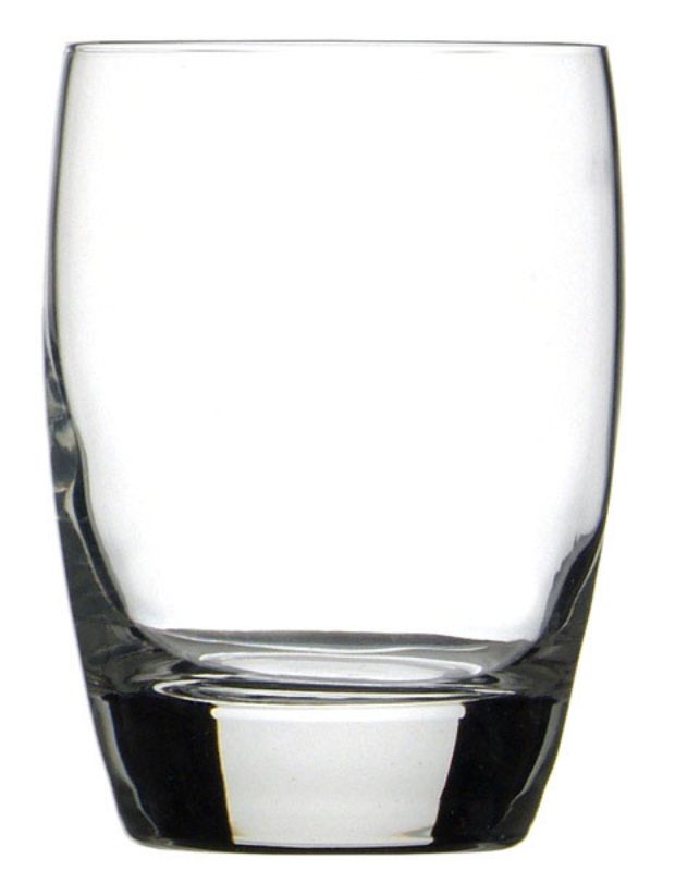 Set of 6 Luigi Bormioli Michelangelo Masterpiece DOF tumblers, 345ml, crafted from lead-free crystal with elegant design.