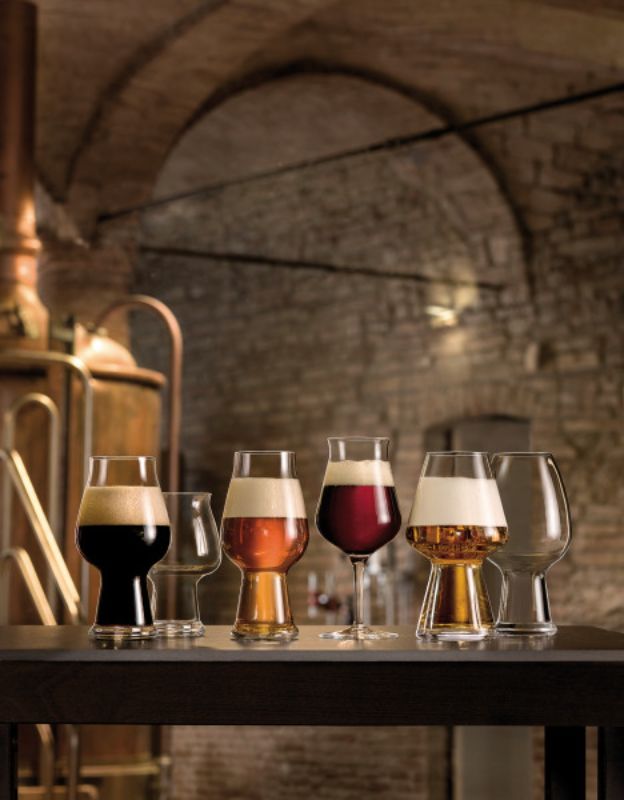 Set of 2 Luigi Bormioli Birrateque Pilsner glasses, 540ml, designed for optimal beer tasting with elegance and durability.