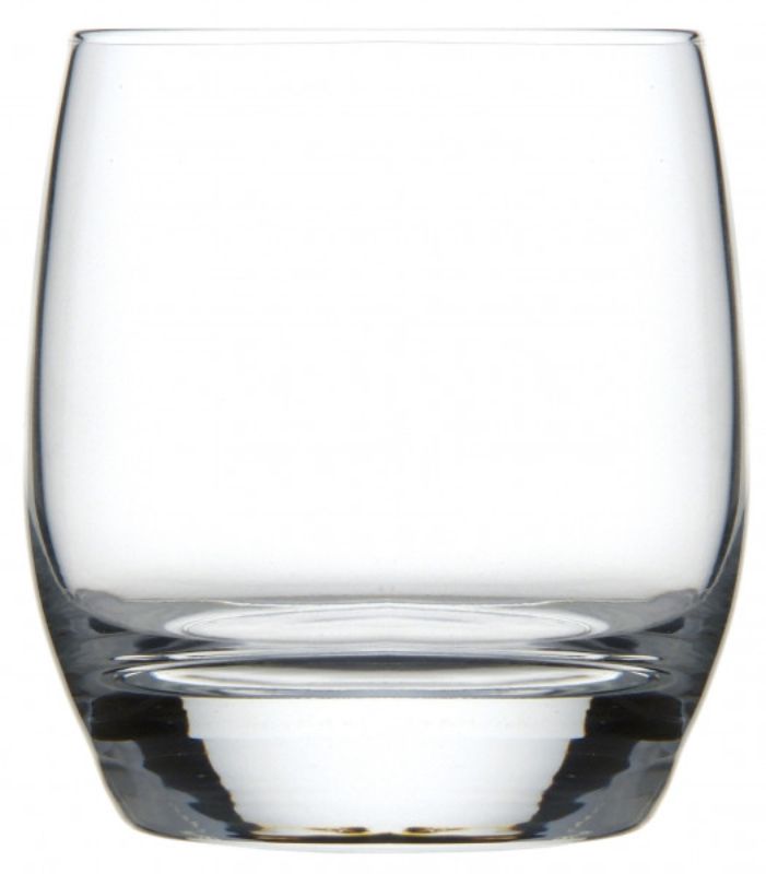 Set of 6 Luigi Bormioli Rubino DOF 375ml tumblers, crafted from lead-free crystal with anti-abrasion treatment.