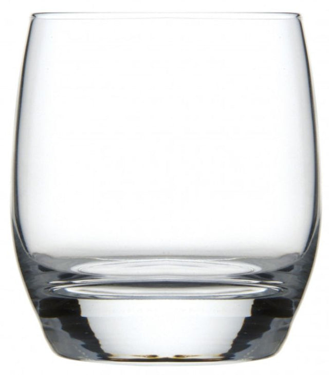 Set of 6 Luigi Bormioli Rubino DOF 375ml tumblers, crafted from lead-free crystal with anti-abrasion treatment.