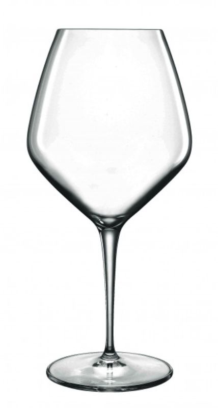 Set of 6 Luigi Bormioli Atelier Cabernet glasses crafted from lead-free crystal for elegance and durability.