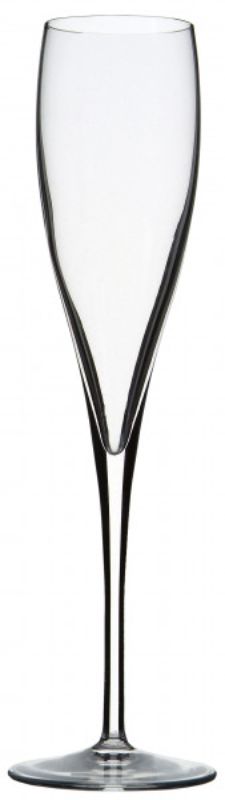 Set of 6 Luigi Bormioli Vinoteque Flutes, crafted from lead-free crystal for elegant sparkling wine enjoyment.